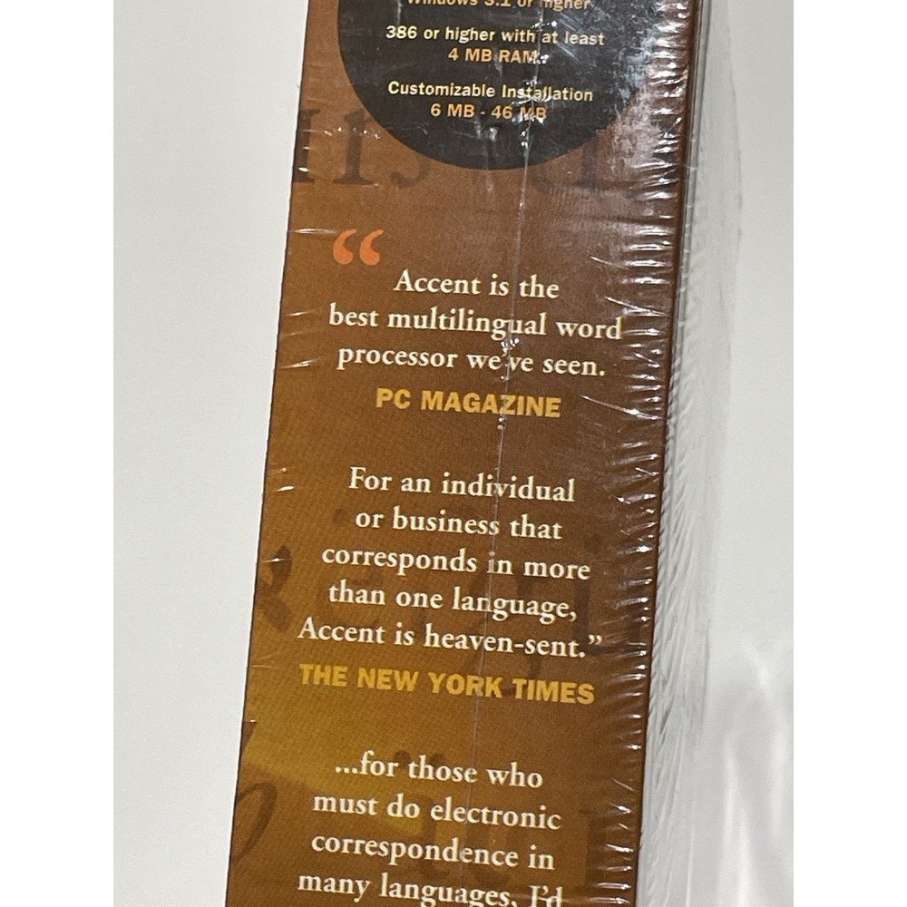Accent Professional V2.0 Multilingual Word Processor Vintage Windows 95 Sealed - Picture 7 of 10